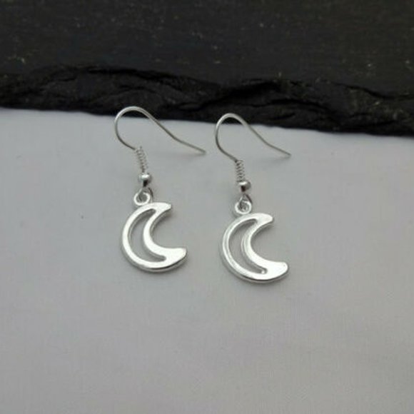 Moon Silver Earrings - Picture 4 of 5